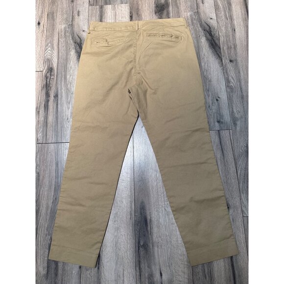 Old Navy Pixie Chino Ankle Length Pants Size 12 Regular Tan Cotton Blend Stretch - Picture 4 of 4